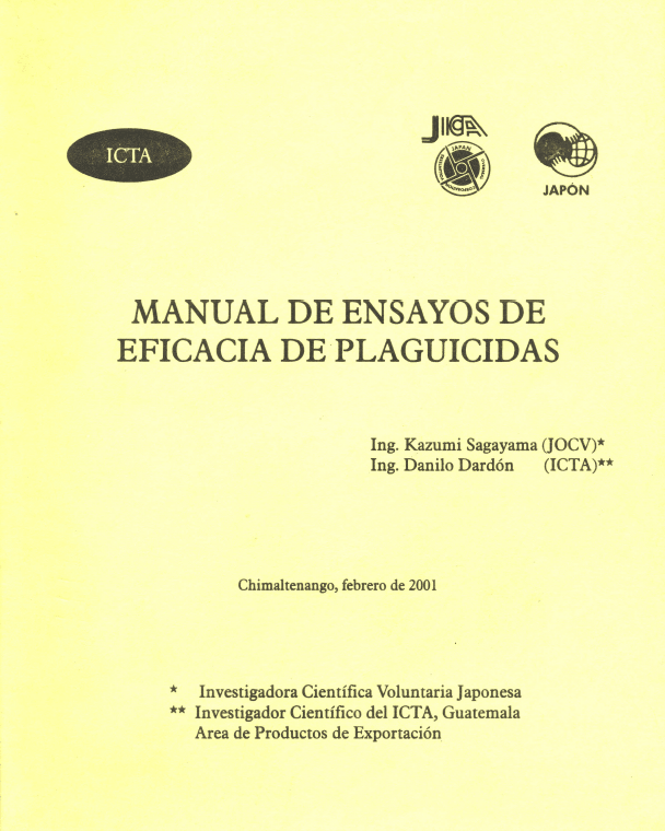 Manual de ensayos de eficacia de plaguicidas